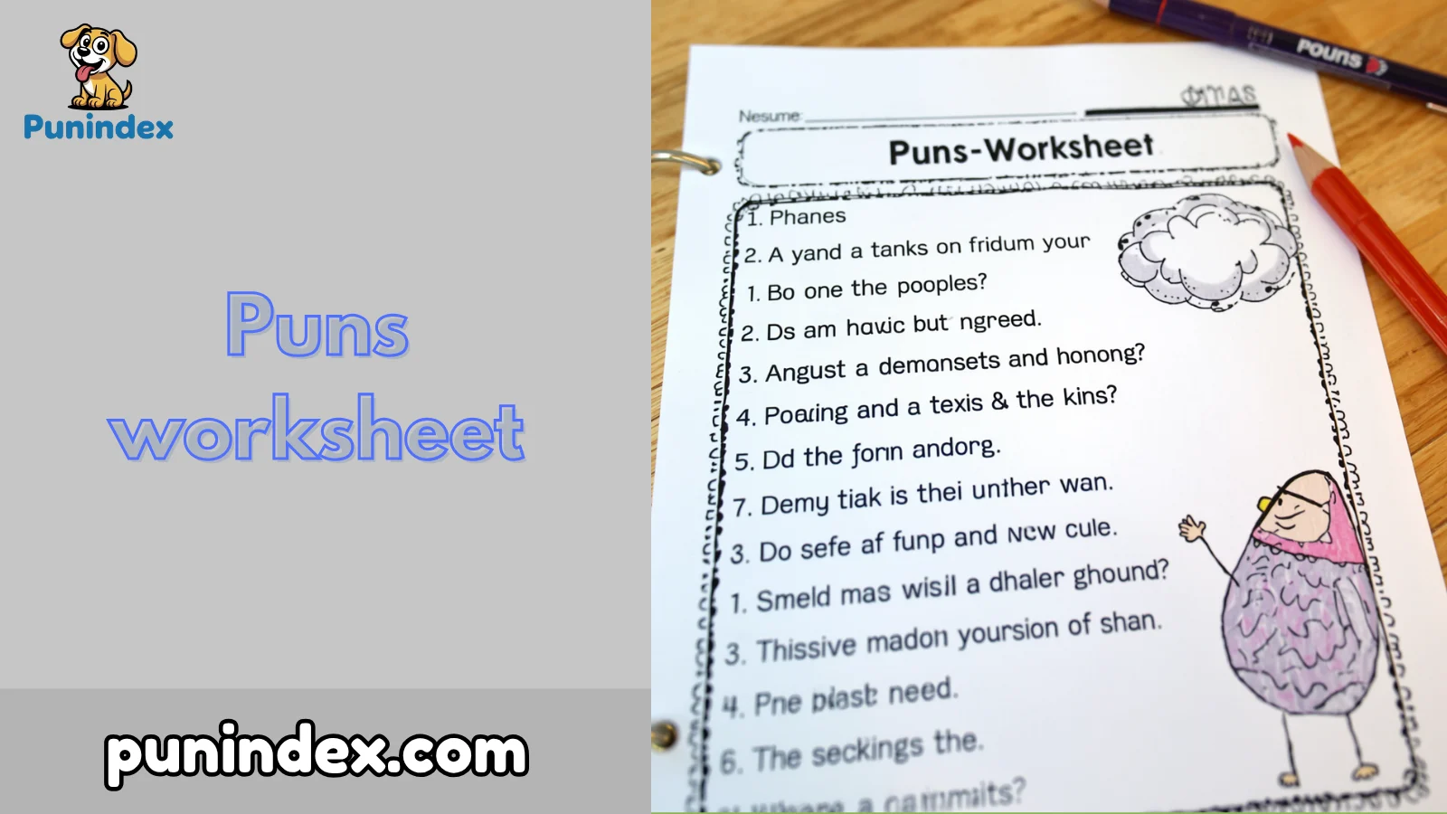 Puns worksheet